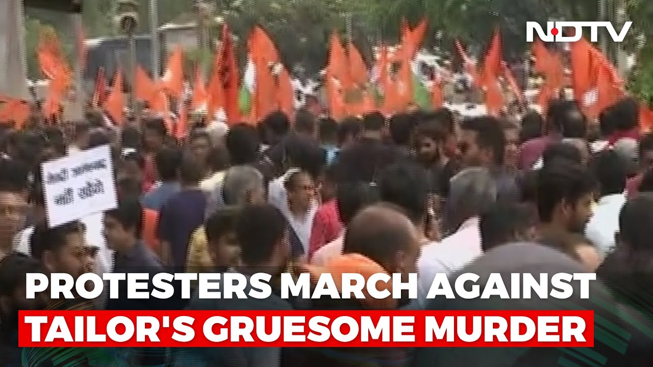 Udaipur Protest Live Updates: In Udaipur, Huge Procession In Protest Against Tailor's Killing