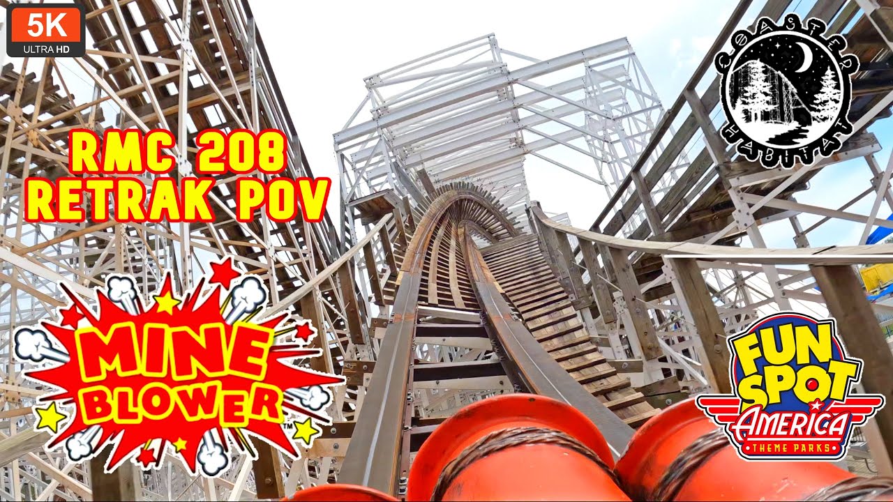 Mine Blower RMC 208 Retrak POV 5K 60FPS On Ride | Newly Retracked 2023 | Fun Spot Kissimmee Florida