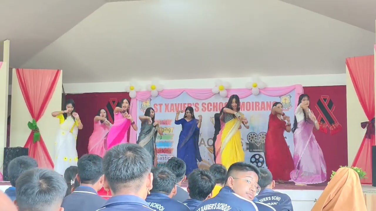 Teacher's Day 2025..#St.Xavier's School ,Moirang...Group dance from Class 12 students..