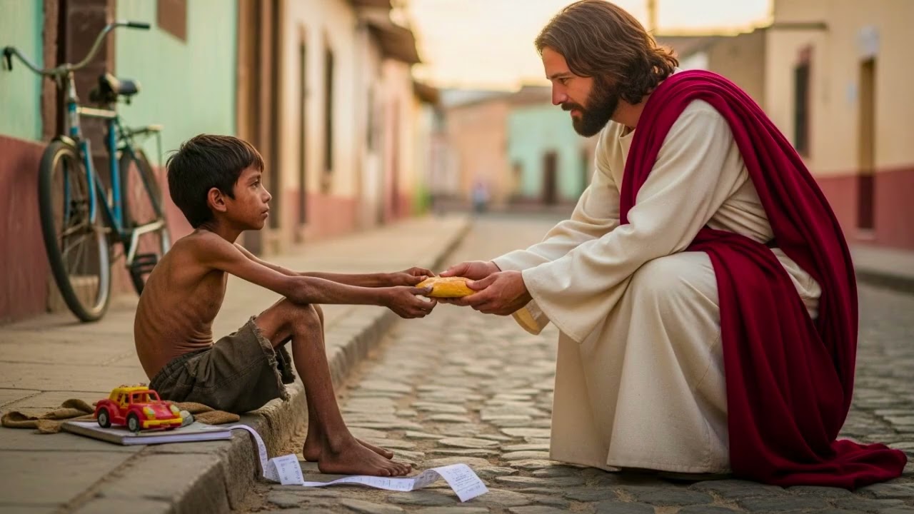 UN NIÑO HAMBRIENTO LE ENTREGÓ SU ÚLTIMO PAN A UN DESCONOCIDO… Y ERA JESÚS