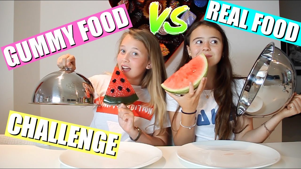 GUMMY FOOD VS REAL FOOD CHALLENGE! (English subtitles)