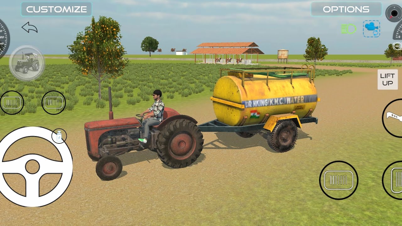 Village Farming Simulator 🚜 Tractor Se Pani Supply | Indian Tractor Game Gameplay | indian vechile 