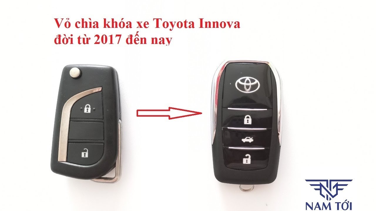 Cách thay vỏ chìa khóa Toyota Innova đời từ 2017 đến nay