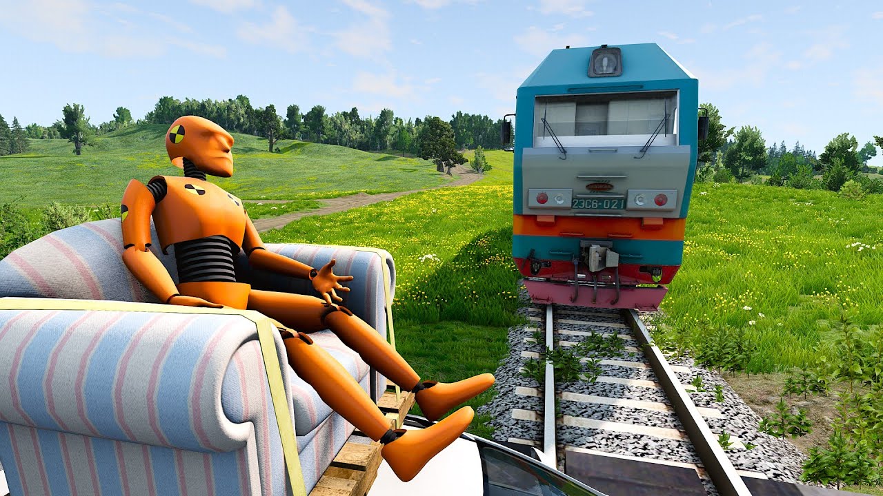 Dummy's Bad Day 😱 - Train Accidents #8 | BeamNG.drive