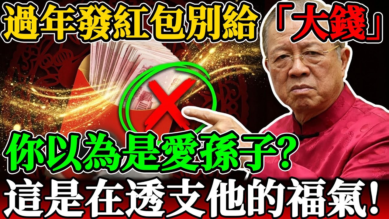 過年發紅包別給「大錢」！曾仕強怒喝：你以為是愛孫子？這是在透支他的福氣，害了全家！#曾仕強 #曾仕強教授 #易經智慧 #國學智慧 #2025運勢 #春節習俗 #發紅包 #壓歲錢 #家庭教育 #教子智慧