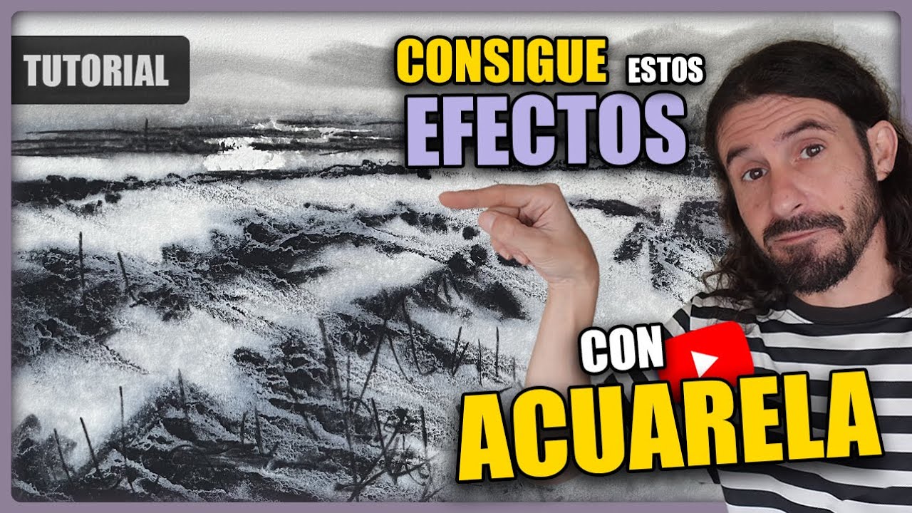 Tutorial PAISAJE con ACUARELA 🎨 PASO a PASO | EFECTOS y TEXTURAS con acuarela