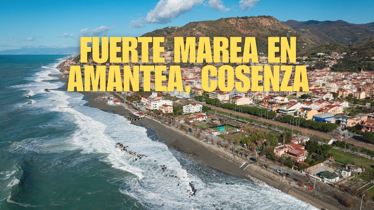 Marea fuerte en Amantea | Sonido real del mar