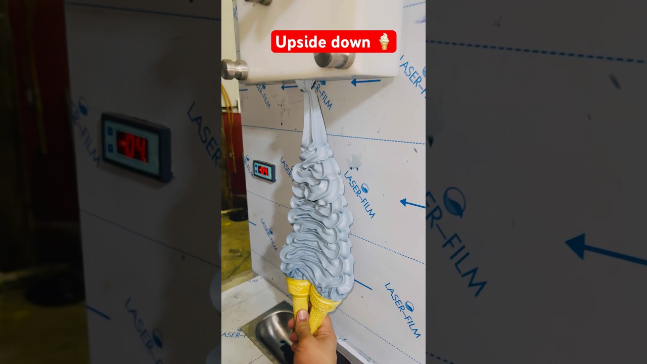 Industrial Ice Cream Machine Test &mdash; So Satisfying#icecream #viral #funny #trending #shortvideo