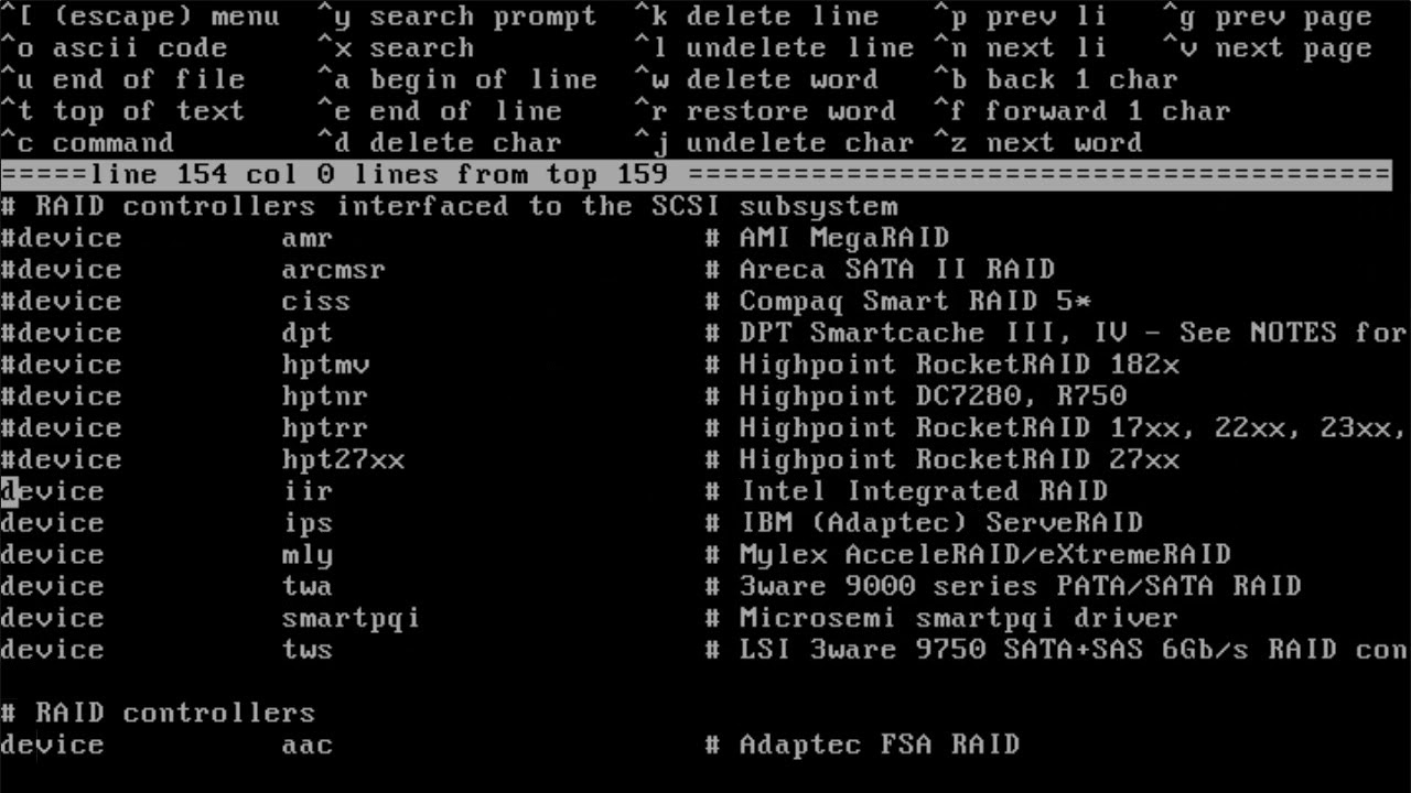 FreeBSD 11.2. Сборка ядра