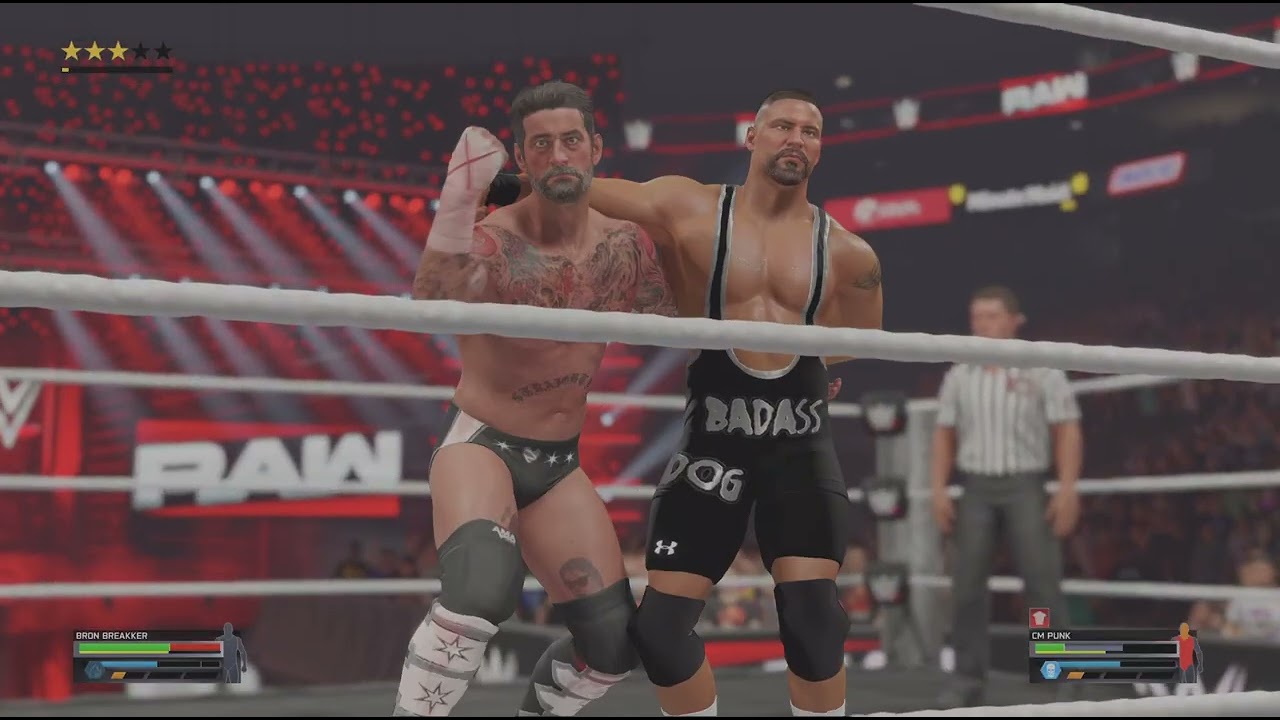 Bron  breakker  vs cm punk