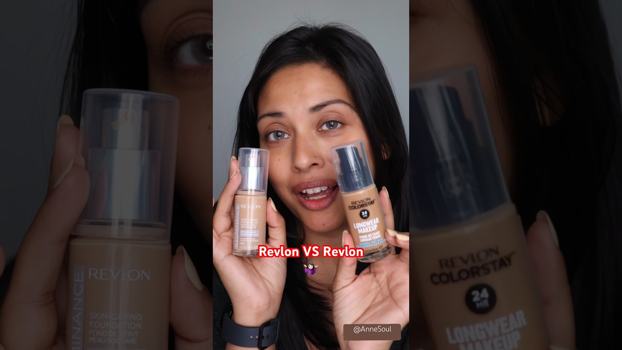 Which one is better? Revlon Colorstay Foundation or Revlon Illuminance Foundation 🤷🏻&zwj;♀️ #shorts