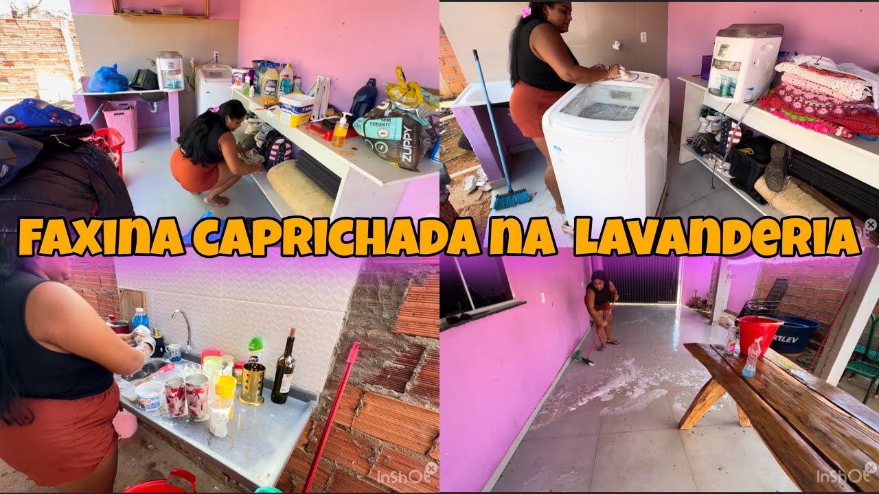 MUITA SUJEIRA 🤮LAVANDERIA TAVA UMA NOJEIRA 🥹FAXINA COMPLETA ❤️