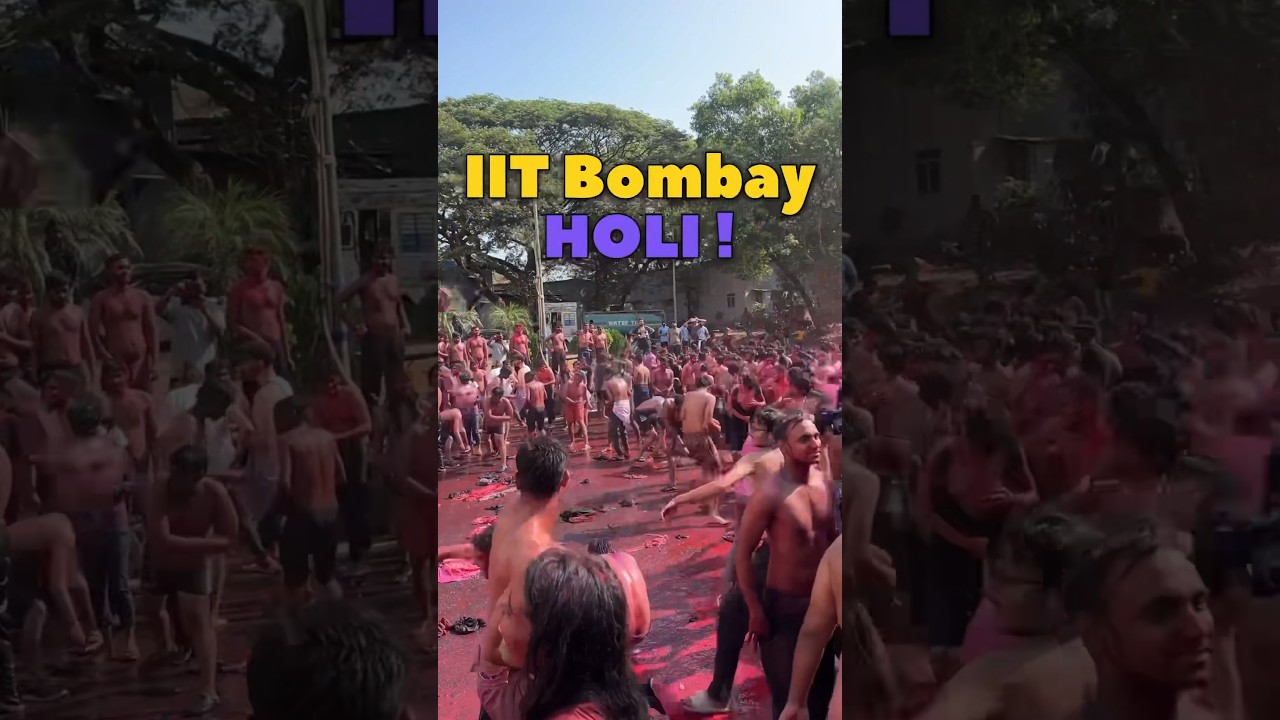 Craziest HOLI celebration at IIT Bombay! #iit #rushikale #iitbombay