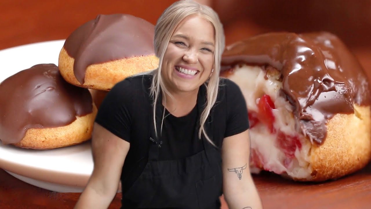Alix's Chocolate-Dipped Strawberry Cream Puffs • Tasty