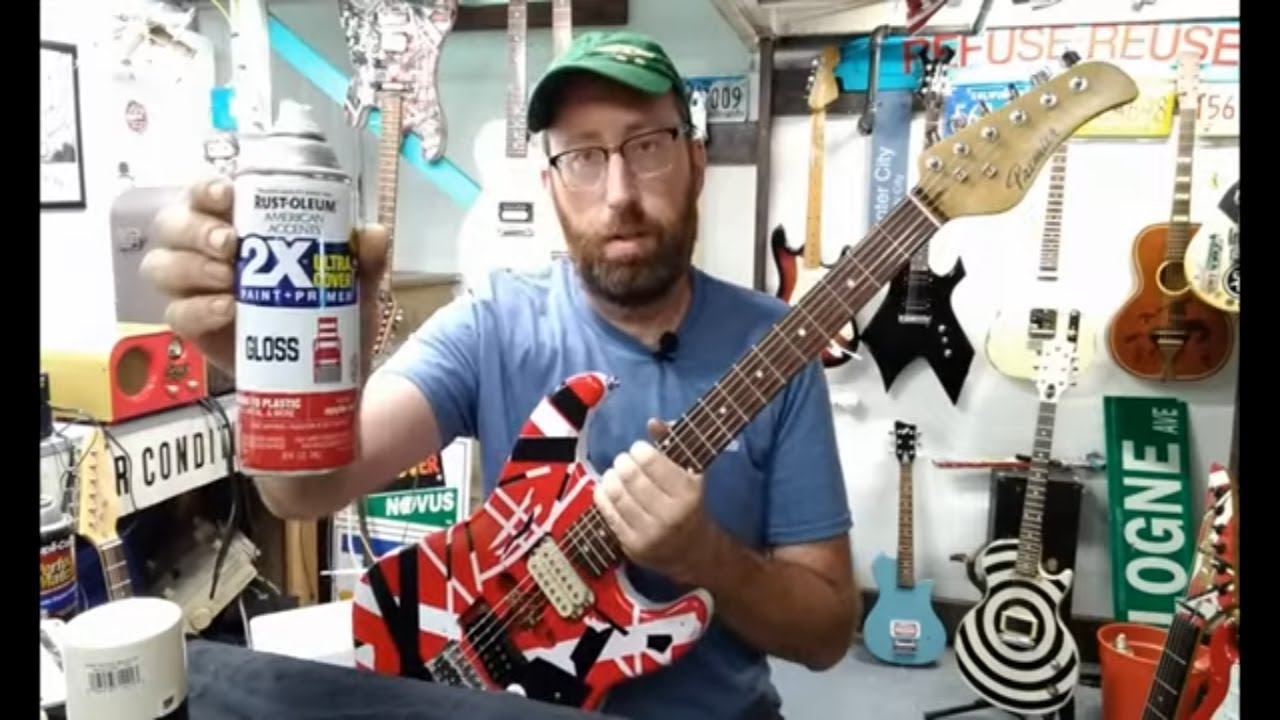 Spray Paint Guitar With Rustoleum Enamel Frankenstrat