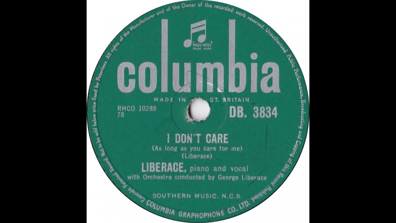 UK New Entry 1956 (155) Liberace - I Don't Care (As Long As You Care For Me)