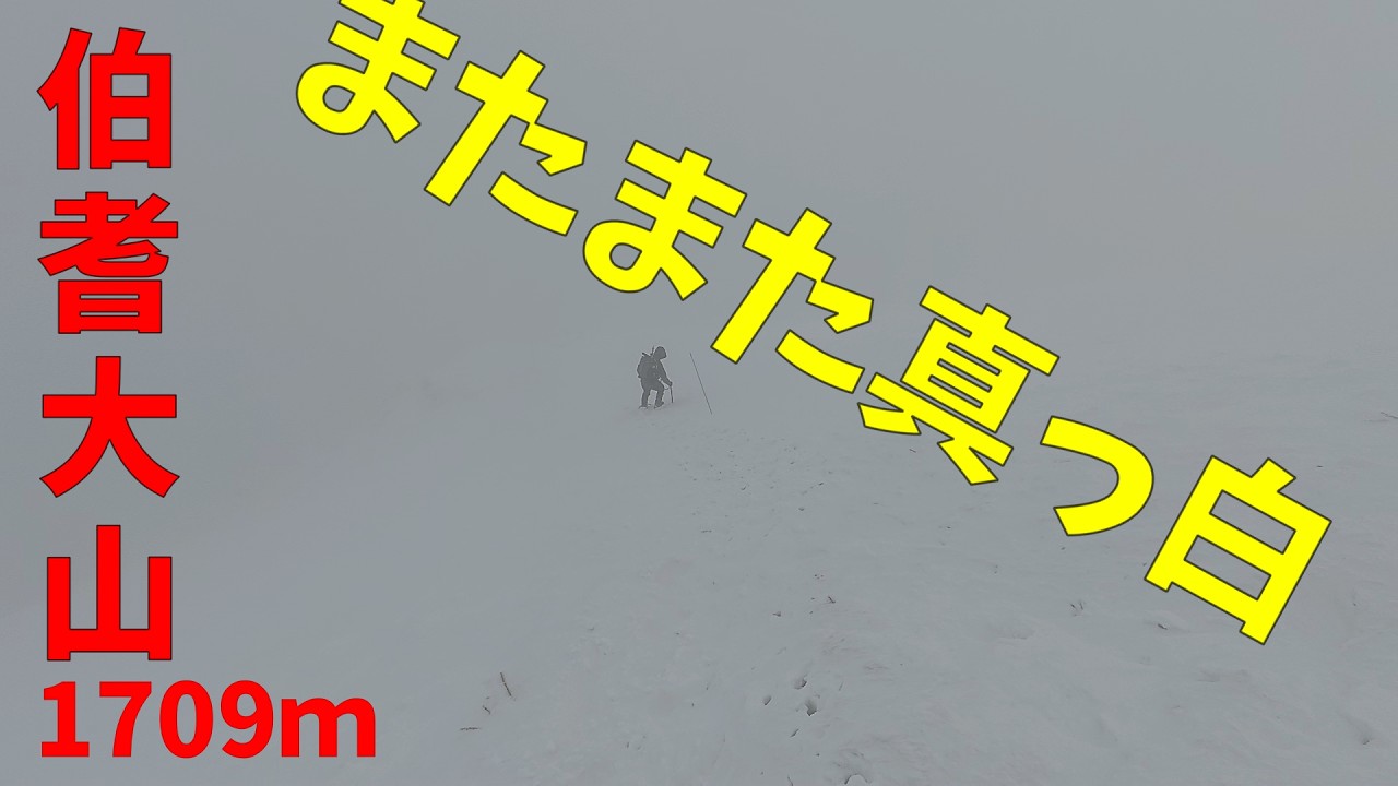 【伯耆大山】２度目の大山も真っ白！また撤退か？