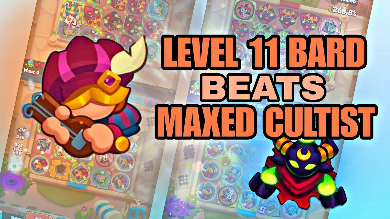 Rush Royale: Level 11 Bard Destroys Max Cultist – Unbelievable Win! ⚔️ ||