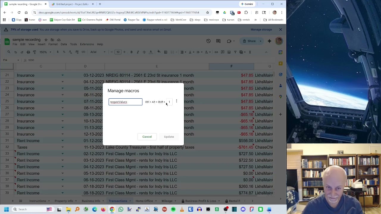Google Sheets Negative Number Fixing Macro