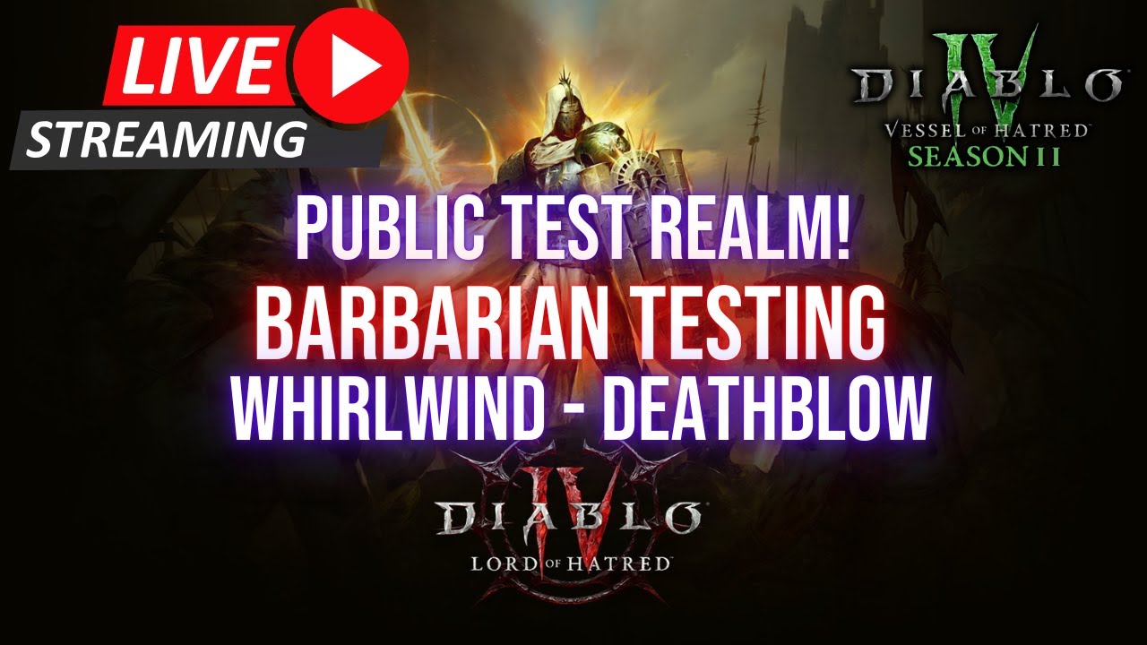 PTR Live Testing! #Barbnation #Diablo4 #Diablopartner