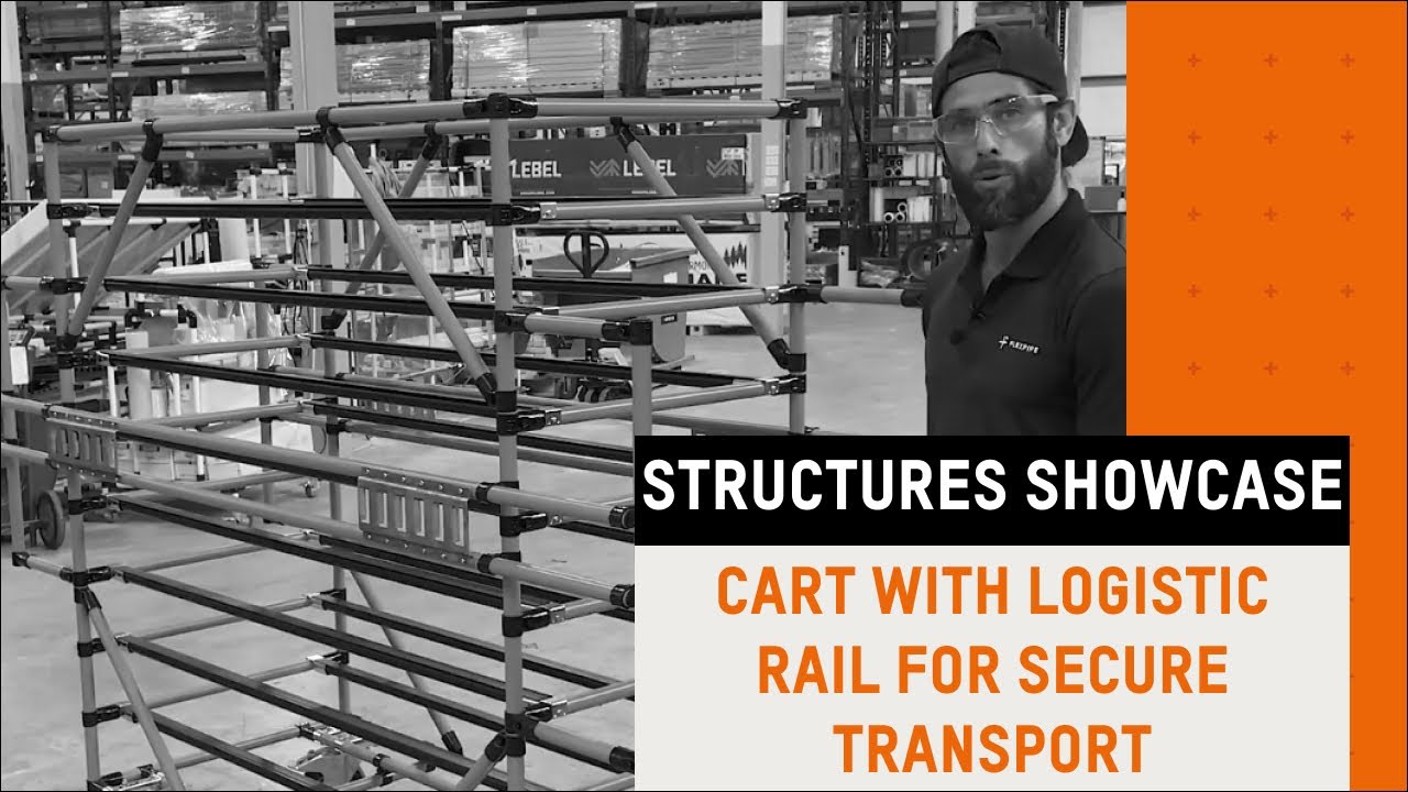 🌟 Modular Cart with Logistic Rail for Secure Transport | Structure showcase