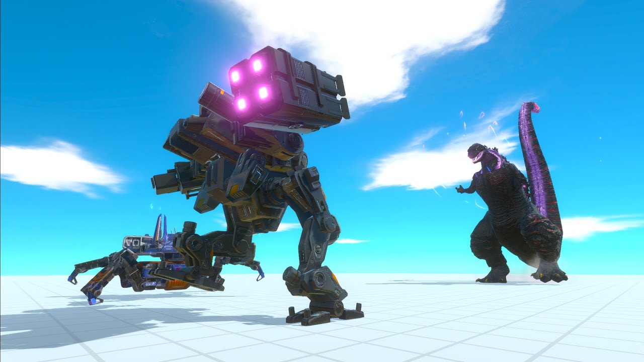 S.P.I.D.E.R & B.O.S.S VS KAIJU AND ROBOT animal revolt battle simulator