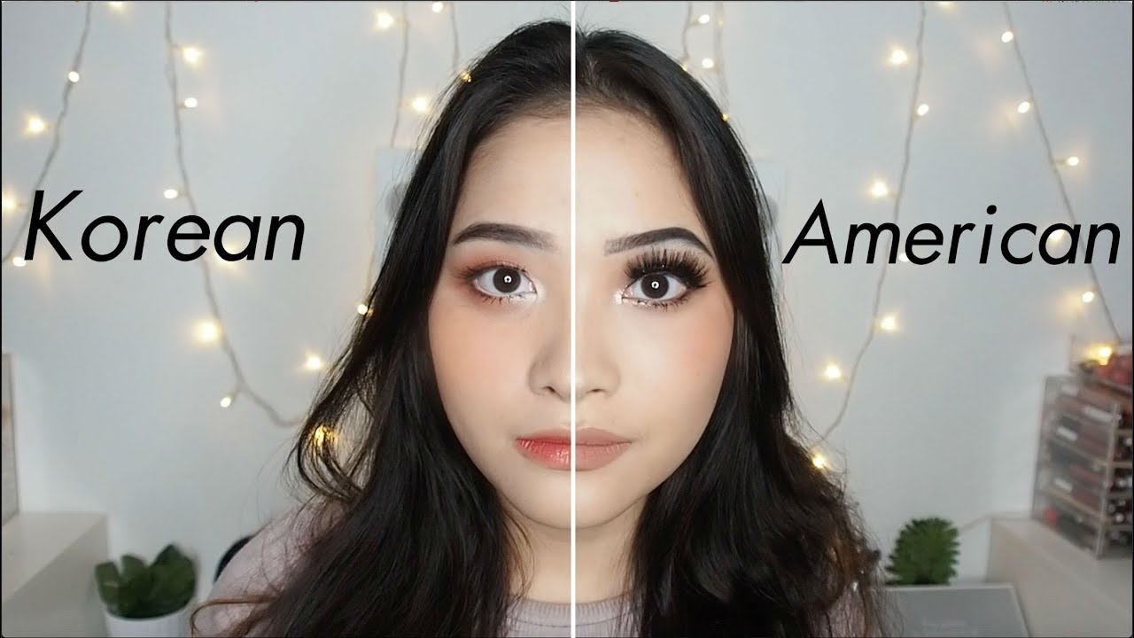 KOREAN VS AMERICAN MAKEUP // BAHASA
