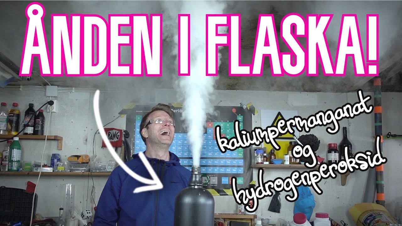 ÅNDEN I FLASKA! // KMnO4 + H2O2