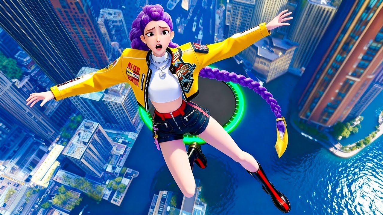GTA 5 Ragdolls Kpop Demon Hunters Chaotic Trampoline Jumps into Water!