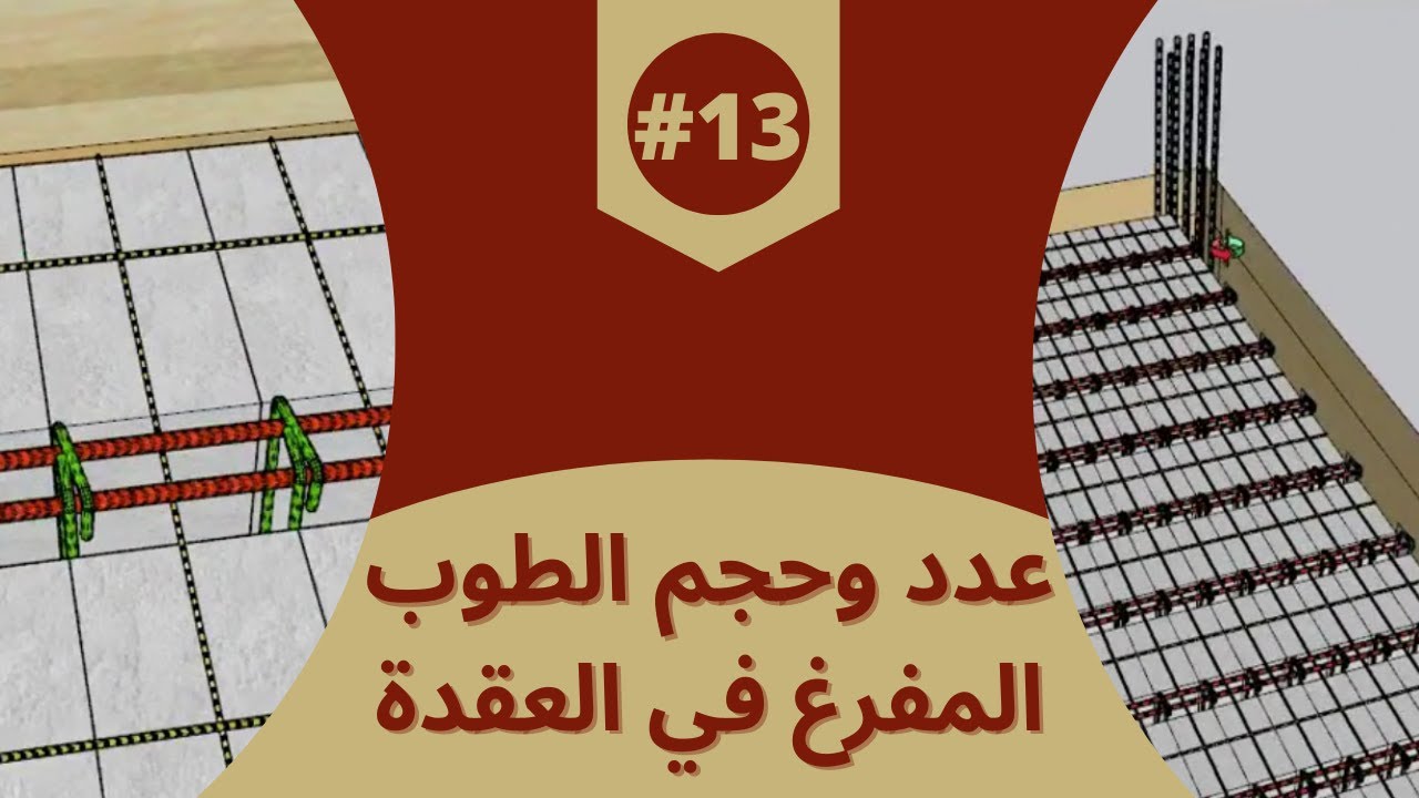 عدد وحجم الطوب المفرغ في العقدة