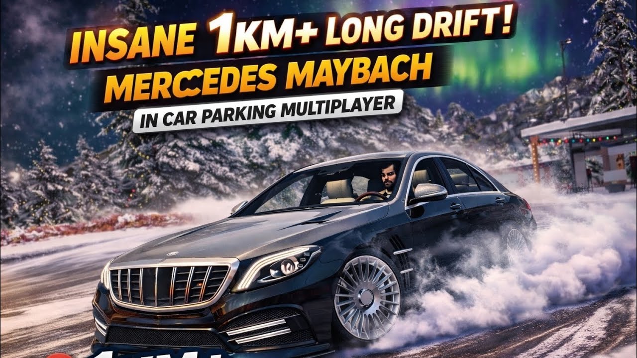 Insane 1KM+ Long Drift with Mercedes Maybach 😱🔥 | Car Parking Multiplayer