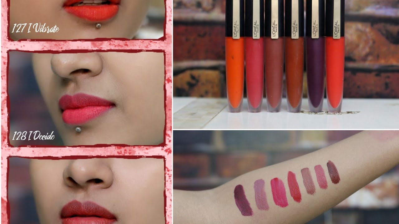 L'Oréal Paris Rouge Signature Liquid Lipsticks Review  & Swatch ||  SuperWowStyle Prachi