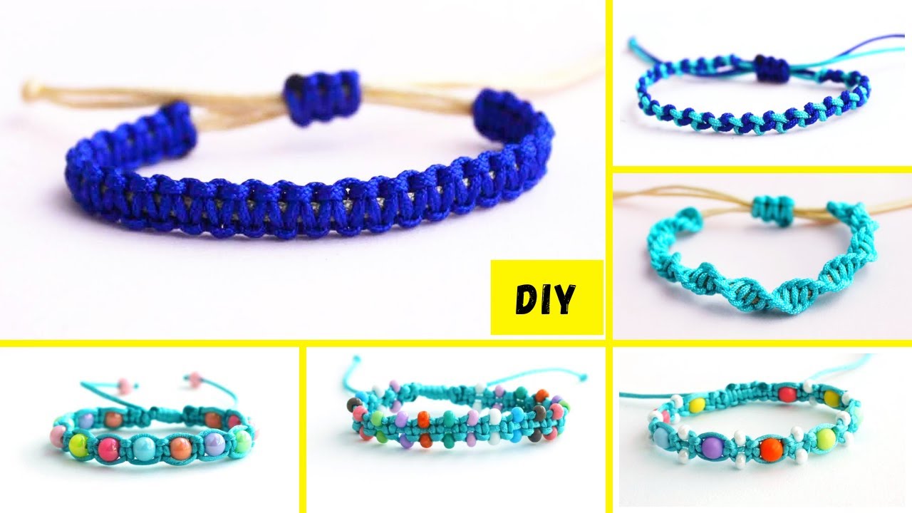🤝 6 Pulseras de Macramé sencillas Aprende y Emprende
