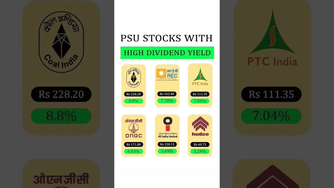 PSU Stocks With High Dividend Yield