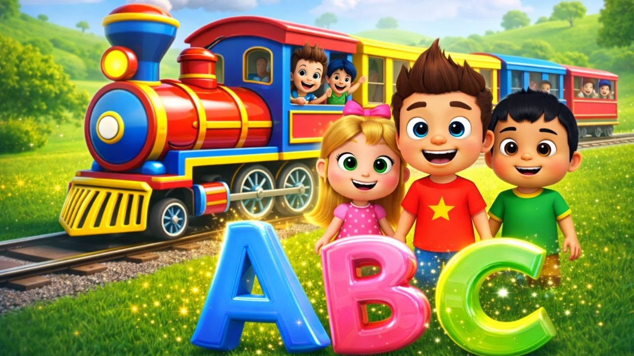 A to Z ABC Rhymes with Adventure Train 🚆 | Alphabet Song for Kids 🎵  #nurseryrhymes #adventure