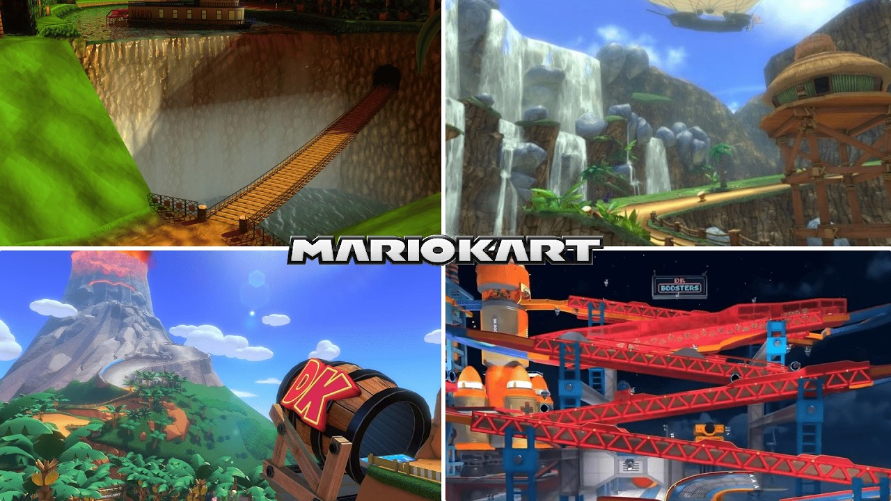 Evolution of DK Tracks in Mario Kart Games (1996-2025)