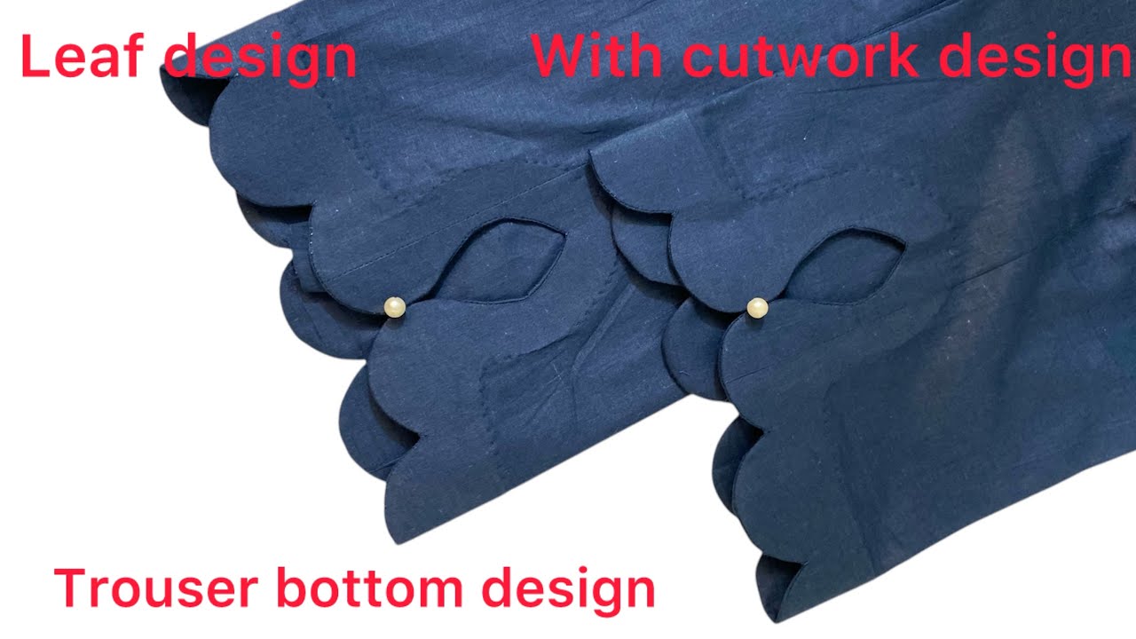 Unique And Trending Cut Work Trouser Designing|| Eid Special Trouser Design Cutting And Stitching|