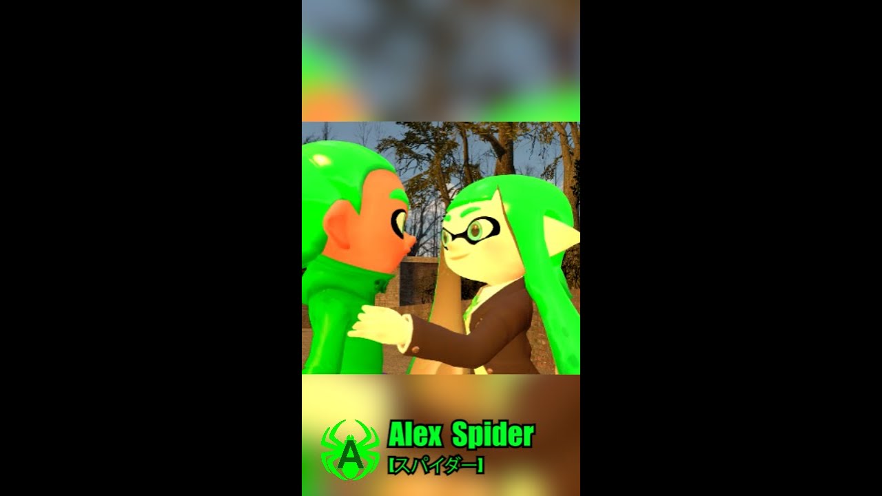 Inkura Kiss Alex Spider 🥰 #shorts #splatoon3 #alexspider