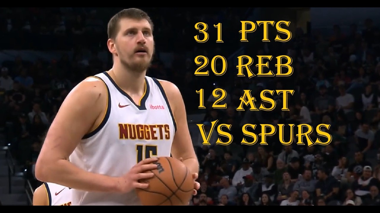 Nikola Jokic 31 Pts 20 Reb 12 Ast Denver Nuggets vs San Antonio Spurs  HIGHLIGHTS