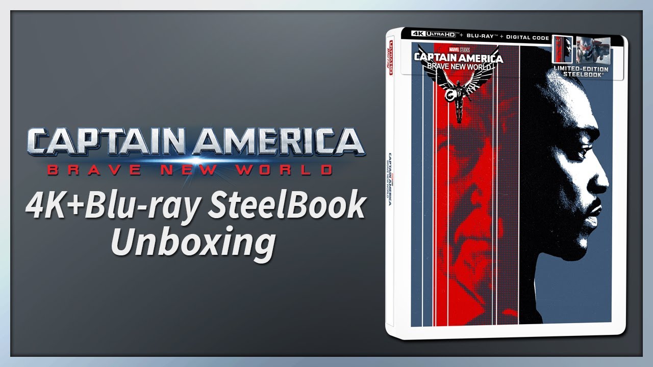 Captain America: Brave New World 4K+2D Blu-ray SteelBook Unboxing