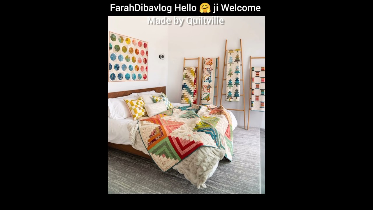 Beautiful quilt ideas and easy to make block #farahdibavlog#