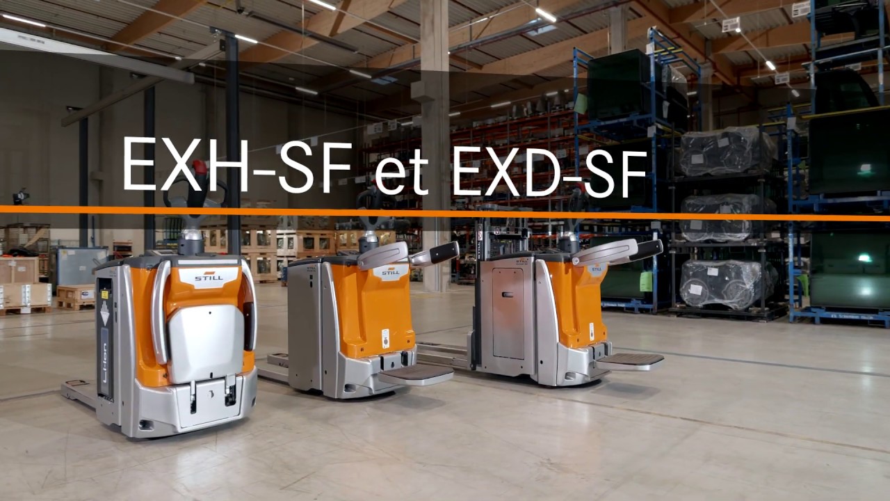 Transpalette et gerbeur à double niveau EXH-SF et EXD-SF - Les pros de l'entrepôt