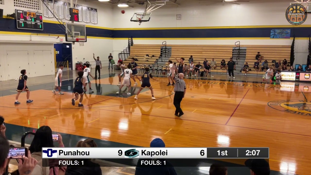 Punahou vs Kapolei, JV Boys Basketball, 12-8-2024