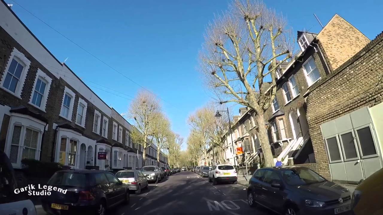 Driving in Britain. Aldgate East, Whitechapel,Mile End, A12 to Chigwell Virgin Active Gym.