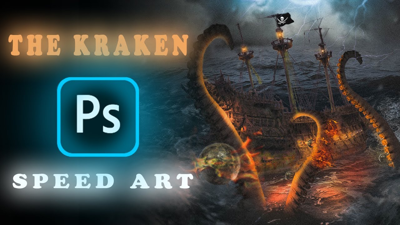Creating The Legendary Kraken - photoshop #speedart