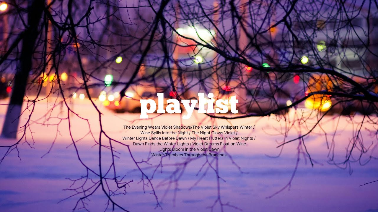playlist 🎧 겨울 나무 끝자락에 머무는 보라빛 피아노 재즈 | Contemporary Jazz , Chill Piano Jazz | 카페플레이리스트
