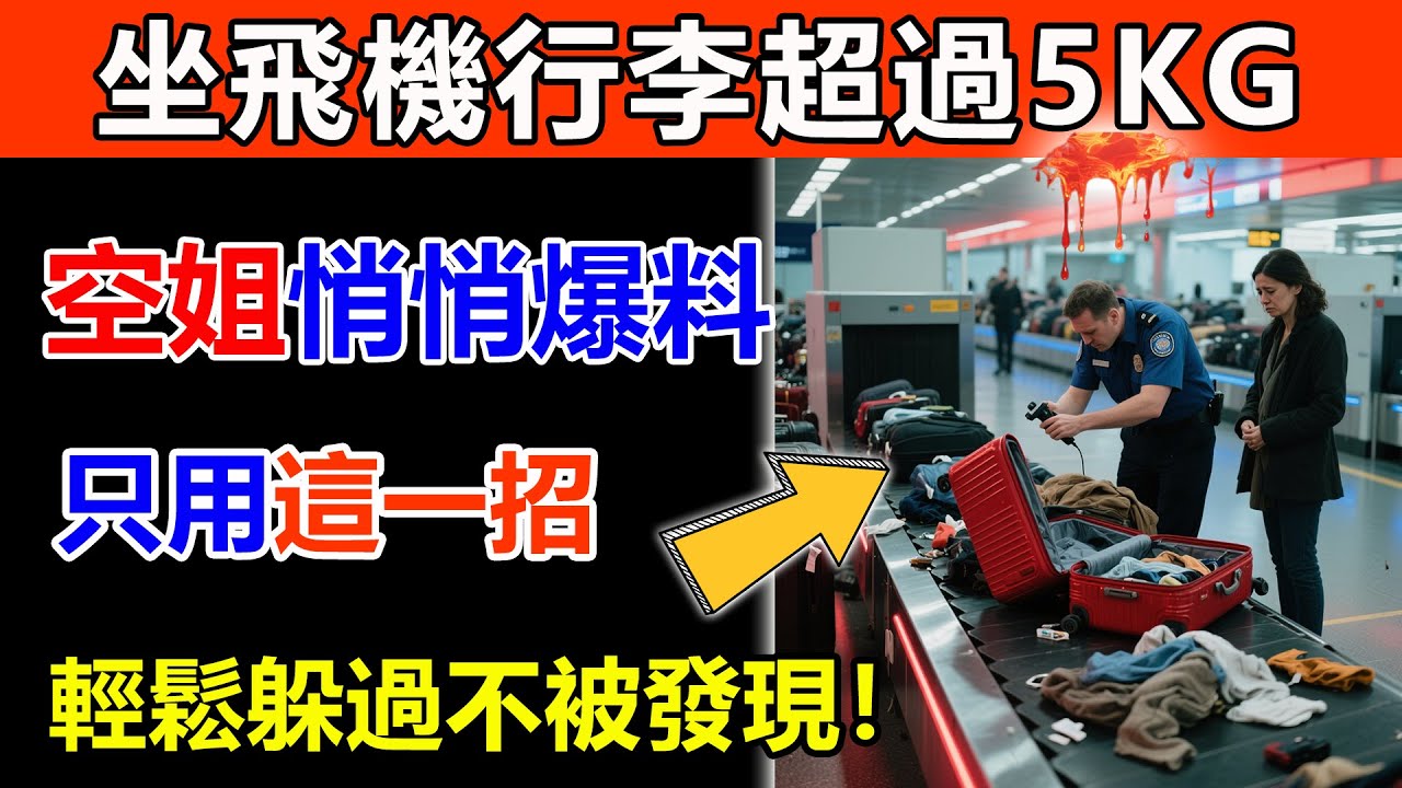 空姐悄悄爆料：只要這樣做，行李超重5公斤，也不會被發現！連空姐都偷偷在用這一招！#生活經驗 #科普 #百科密码 #空姐 #行李