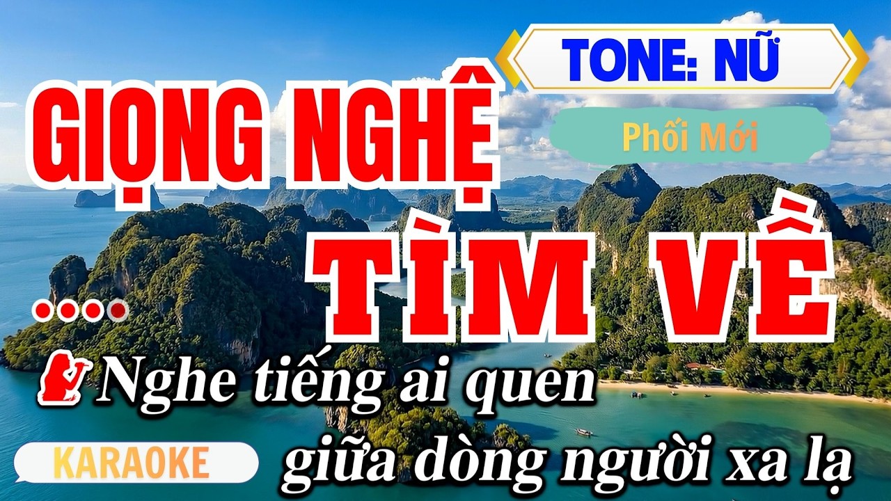 GIỌNG NGHỆ TÌM VỀ Karaoke Tone Nữ | Phối Mới Âm Hưởng Dân Ca Ví Dặm Xứ Nghệ | Vĩ Nguyễn Beat