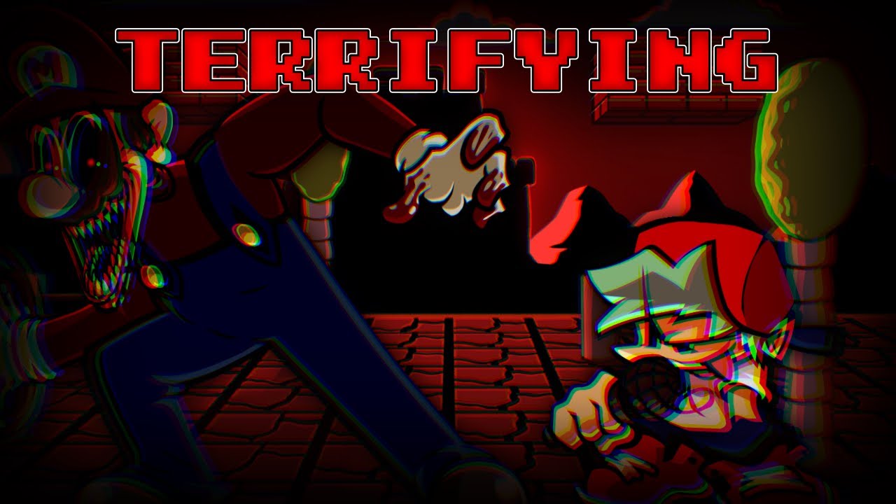 Terrifying but Horror Mario sings it 【FNF cover】