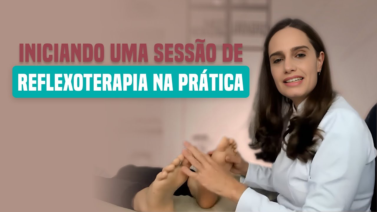 Iniciando uma sess&atilde;o de reflexoterapia na pr&aacute;tica